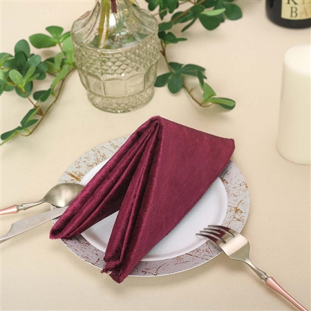 20" x 20" Econoline Seamless Velvet Linen Napkins - 5-Pack - Purple