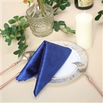 20" x 20" Econoline Seamless Velvet Linen Napkins - 5-Pack - Royal Blue