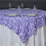 85"x85" Grandiose Rosette Table Overlays - Lavender