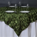 85"x85" Grandiose Rosette Table Overlays - Willow Green
