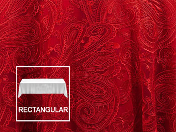 60" x 120" Premium Paisley Lace Rectangular Tablecloth