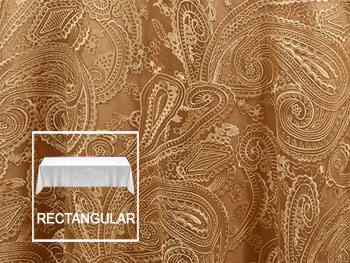 72" x 120" Premium Paisley Elegant Lace Rectangular Tablecloth