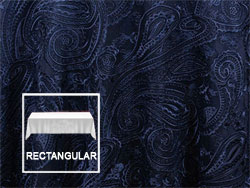 90" x 156" Premium Paisley Elegant Lace Rectangular Tablecloth