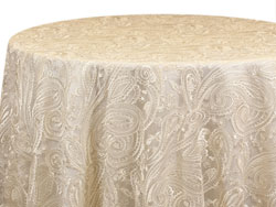 120" Premium Paisley Elegant Lace Round Tablecloth