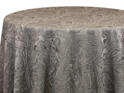 132" Premium Paisley Elegant Lace Round Tablecloth