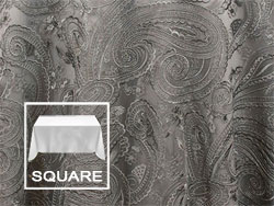 45" X 45" Square Premium Paisley Elegant Lace Tablecloth
