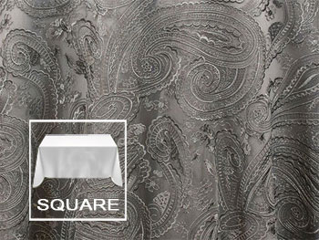 45" X 45" Square Premium Paisley Elegant Lace Tablecloth