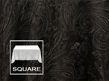 54" X 54" Square Premium Paisley Elegant Lace Tablecloth