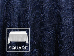 60" X 60" Square Premium Paisley Elegant Lace Tablecloth