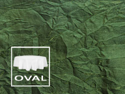 108" X 156" Premium Crush Iridescent Oval Tablecloth