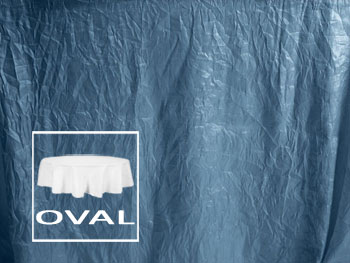 108" X 132" Premium Crush Poly Nylon Oval Tablecloth
