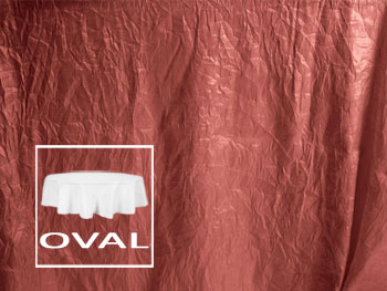 108" X 156" Premium Crush Poly Nylon Oval Tablecloth