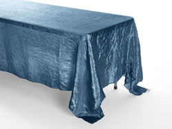 60" X 120" Premium Crush Poly Nylon Rectangular Tablecloth