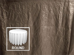 132" Premium Crush Poly Nylon Round Tablecloth