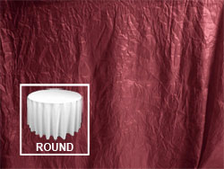72" Premium Crush Poly Nylon Round Tablecloth