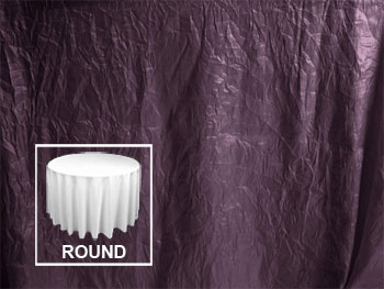 90" Premium Crush Poly Nylon Round Tablecloth