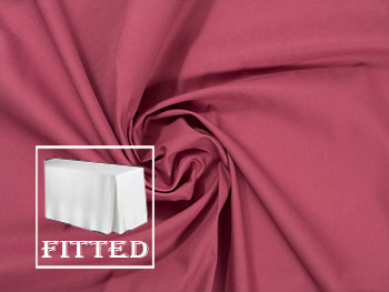 8FT Premium Cotton Rectangular Fitted Tablecloth 30"x96"x29" with Inverted Pleates