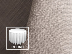 114" Premium Extreme Faux Burlap Round Tablecloth