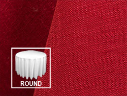 126" Premium Extreme Faux Burlap Round Tablecloth