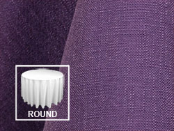 132" Premium Extreme Faux Burlap Round Tablecloth