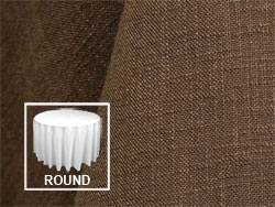 70" Premium Extreme Faux Burlap Round Tablecloth