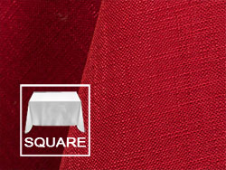 132" X 132" Square Premium Extreme Faux Burlap Tablecloth