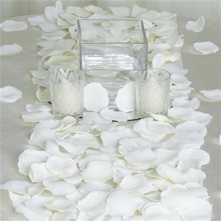 Ivory Silk Rose Petals For Table Confetti - 500 PCS