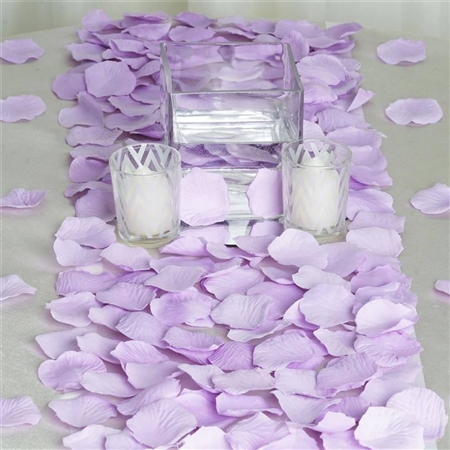 Lavender Silk Rose Petals For Table Confetti - 500 PCS