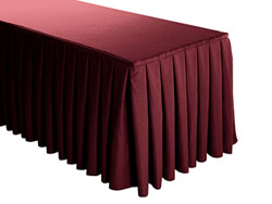 Premium Faux Burlap Box Pleat Table Skirt - 6FT  (3 Sides Covered) - 11FT Section