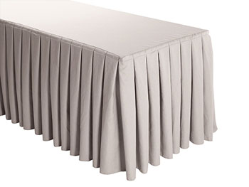 Premium Faux Burlap Box Pleat Table Skirt - 6FT  (4 Sides Covered) - 17FT Section