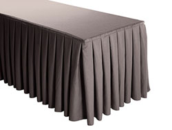 Premium Faux Burlap Box Pleat Table Skirt - 8FT  (4 Sides Covered) - 21FT Section