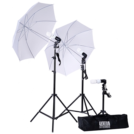 600 Watt Professional Photography Photo Video Portrait Studio Kit in White