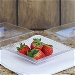 10 Pack - Clear 5oz Square Disposable Bowl - Honeycomb Collection