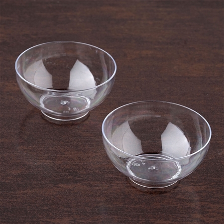12 Pack - Clear Petite Round 4oz Disposable Dessert Bowl