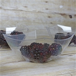 12 Pack - Clear Curved Square 8oz Disposable Bowls   - Chambury Plastics