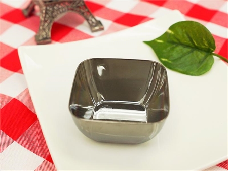 18 Pack - Silver 2oz Mini Disposable Dessert Bowls - Chambury Plastics
