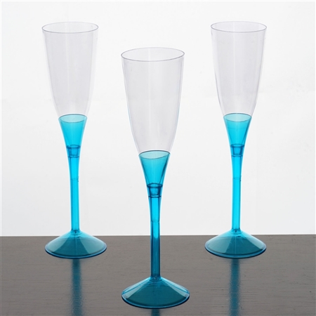 6oz Champagne Flutes 6pk - Serenity Blue