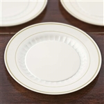 12 Pack - Ivory with Gold 10.25" Round Disposable Plate - Antique Collection
