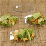 10 Pack - Clear 6" Crescent Oval Shaped Disposable Plate  - Chambury Plastics