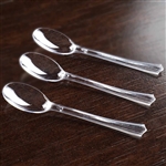 36 Pack - Dessert Coffee Clear Spoons - Chambury Plastics
