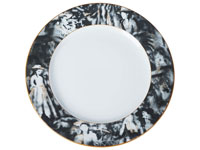 11.5" Black Porcelain Dinner Plate Catering Set Dinnerware for Restaurant Home - Set of 12