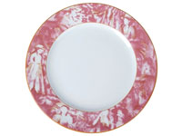 11.5" Pink Porcelain Dinner Plate Catering Set Dinnerware for Restaurant Home - Set of 12