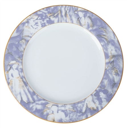 11.5" Violet Porcelain Dinner Plate Catering Set Dinnerware for Restaurant Home - Set of 12