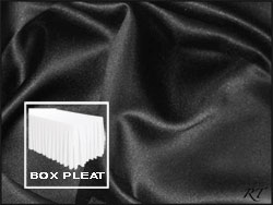 Premium Matt Satin Lamour Box Pleat Table Skirt - 8FT  (4 Sides Covered) - 21FT Section