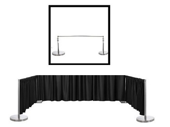 Premium Matt Satin Lamour Backdrop With 3" Top Pocket 72" W X 3FT Height
