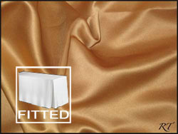 4FT Premium Matt Satin Lamour Rectangular Fitted Tablecloth 30"x48"x29" with Inverted Pleates