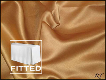 4FT Premium Matt Satin Lamour Rectangular Fitted Tablecloth 30"x48"x29" with Inverted Pleates