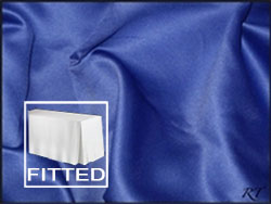 6FT Premium Matt Satin Lamour Rectangular Fitted Tablecloth 30"x72"x29" with Inverted Pleates