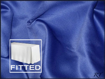 6FT Premium Matt Satin Lamour Rectangular Fitted Tablecloth 30"x72"x29" with Inverted Pleates