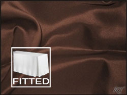 8FT Premium Matt Satin Lamour Rectangular Fitted Tablecloth 30"x96"x29" with Inverted Pleates